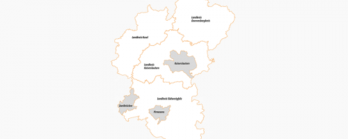 Karte der Westpfalz